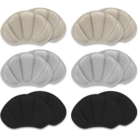 6 Pairs Heel Cushion Inserts Self-Adhesive Heel Grips Shoe Pads Comfort Thick Back Insoles No-Slip Anti-Blister Foot Care Protectors for Women Men (Multi-Color)