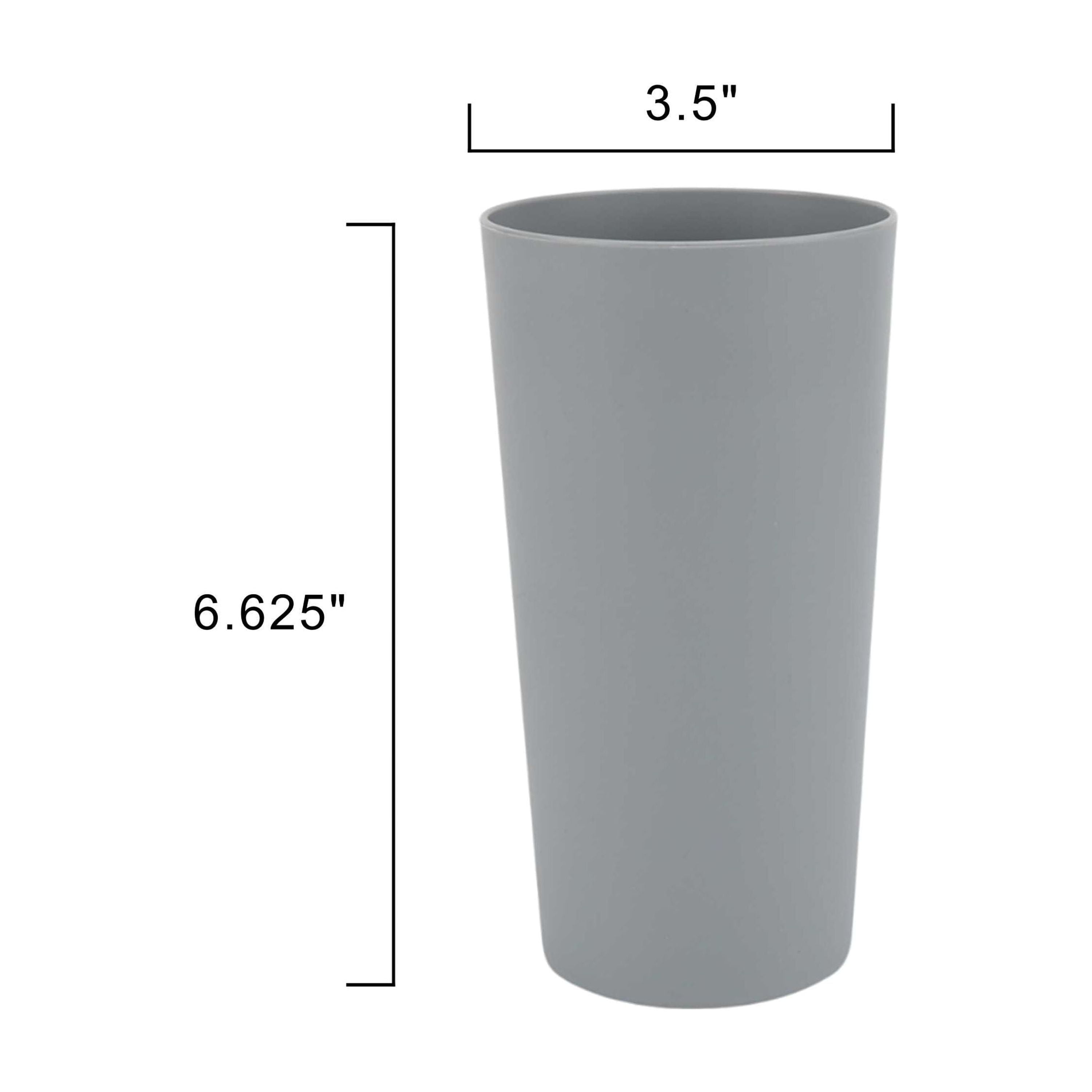 Mainstays - Gray Round Plastic Tumbler, 26-Ounce