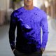 thumbnail image 1 of Amzcrzy Sudadera Para Hombre, Moda Informal, Estampado Deportivo, Manga Larga, Cuello Redondo, Blusas, Camisas, Azul, M, 1 of 5
