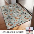 thumbnail image 3 of Light Blue Chicken Floral Pattern Door Rugs,Washable Non Slip Door Mats Indoor,Decorative Door Mats,Entry Mat Indoor for Entrance,Bedroom,Kitchen,Bathroom,20"x32", 3 of 6