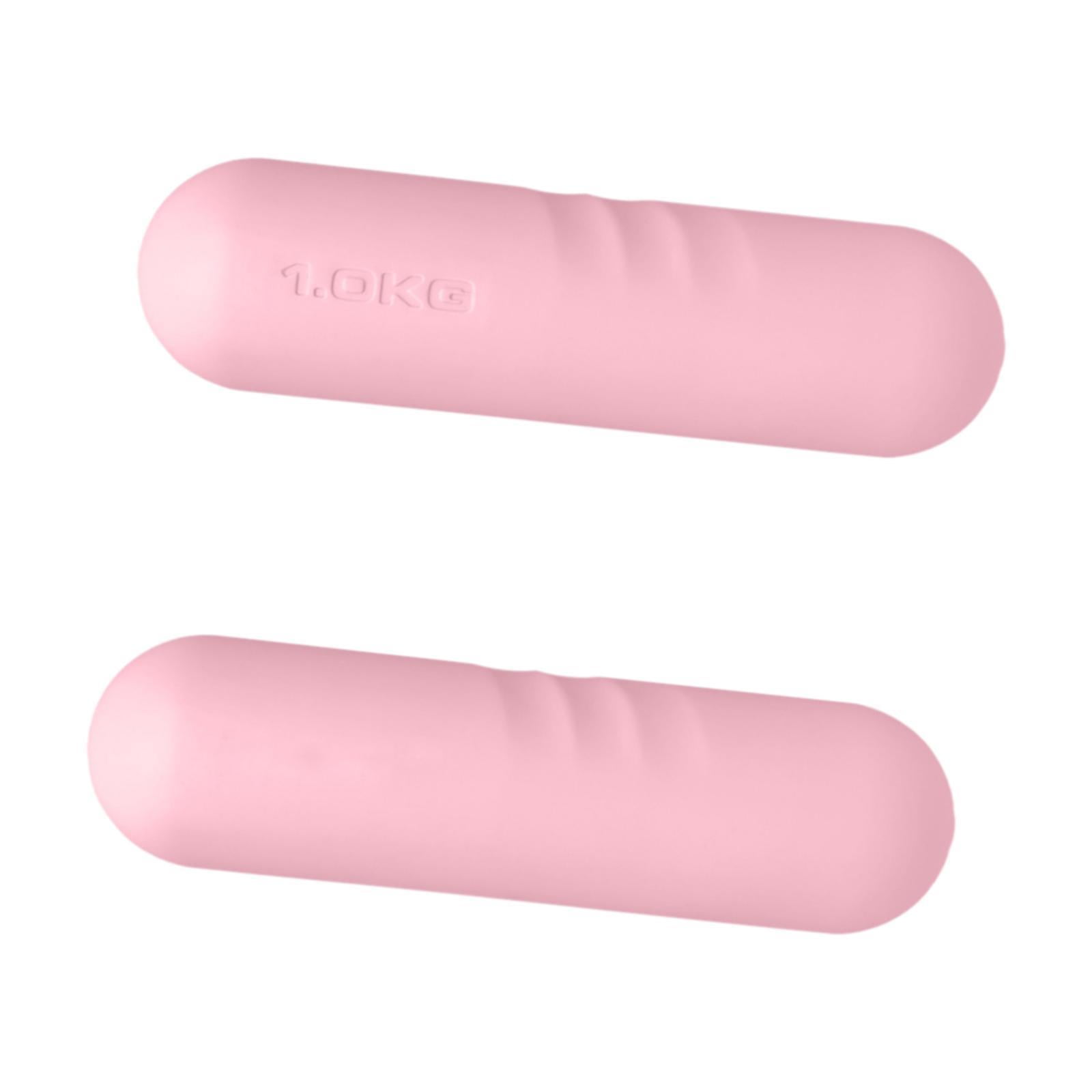 2 Pcs Dumbbell Weight Bar Hand Weight Bar Set Silicone Cast Iron Anti Slip Design for Kids Adults Home Exercise