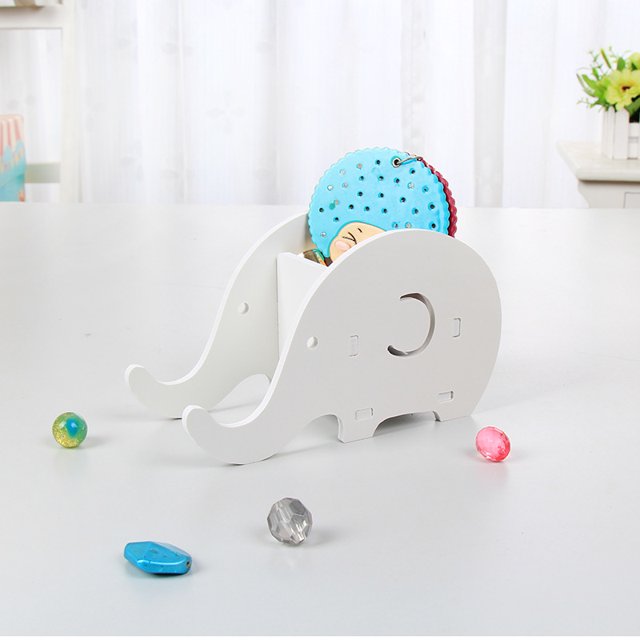 Organizador de suministros de escritorio, portalápices de elefante lindo de madera, taza de bolígrafo extraíble multifunción, accesorios de oficina, decoración de escritorio con organizador de caja de Namotu CZBG-YX192-1