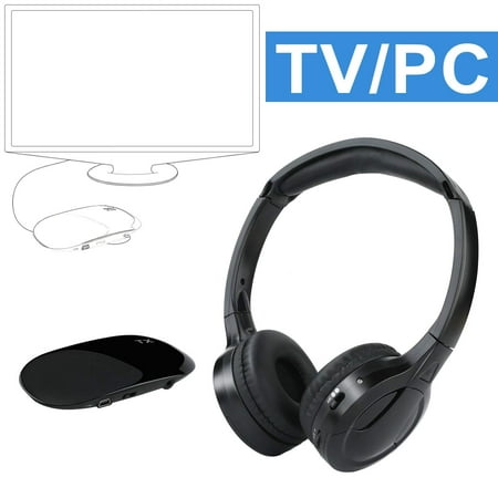 Wireless Over-ear TV Headphones Jelly Comb Wireless RF Stereo Headphones Headset Earphone with 3.5mm Audio-out Jack for TV Watching Cell Phone Laptop -Upgraded Auto Scan and Auto Sleep