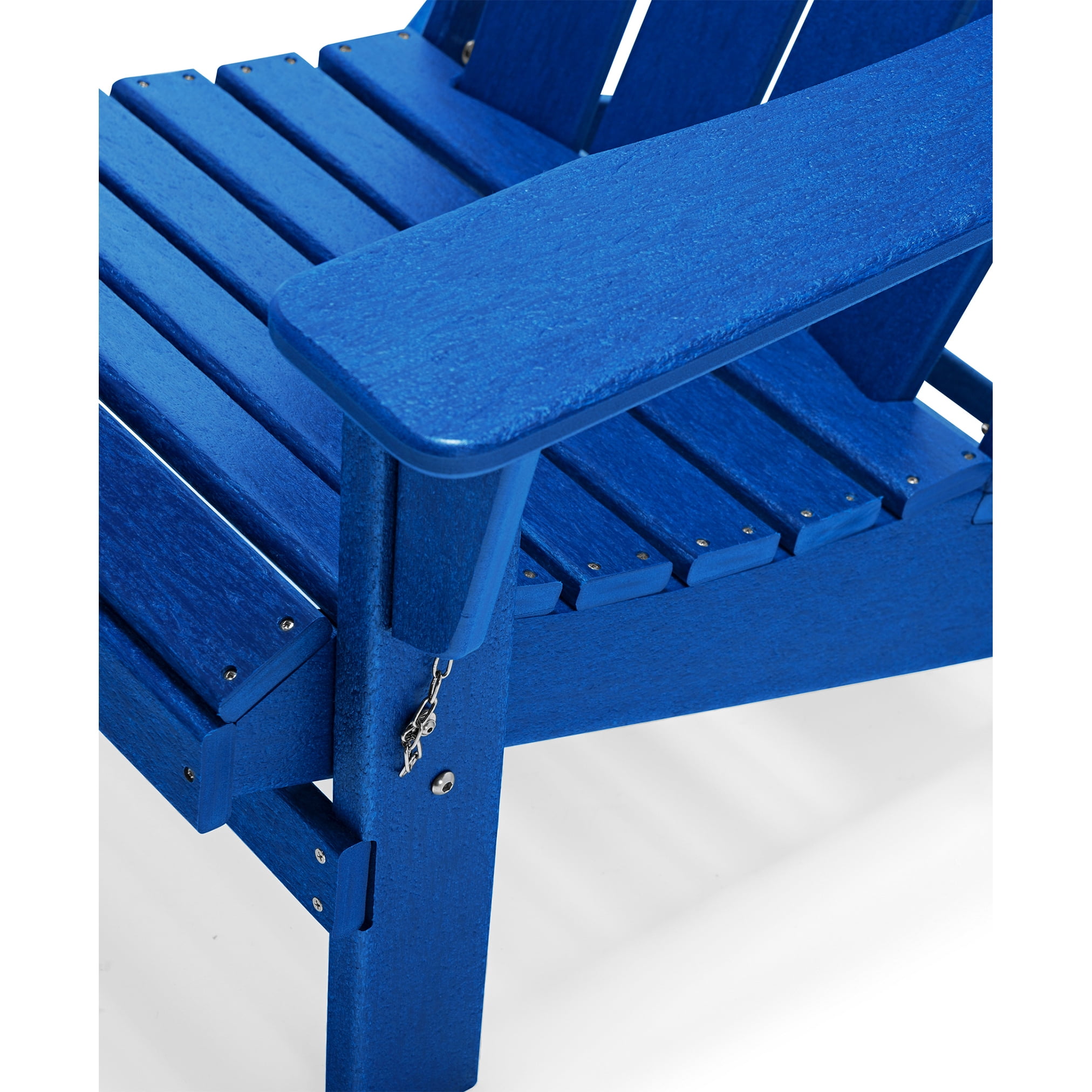 Folding Adirondack Lawn Chairs Set of 4 for Outdoor Patio Garden, Pacific Blue