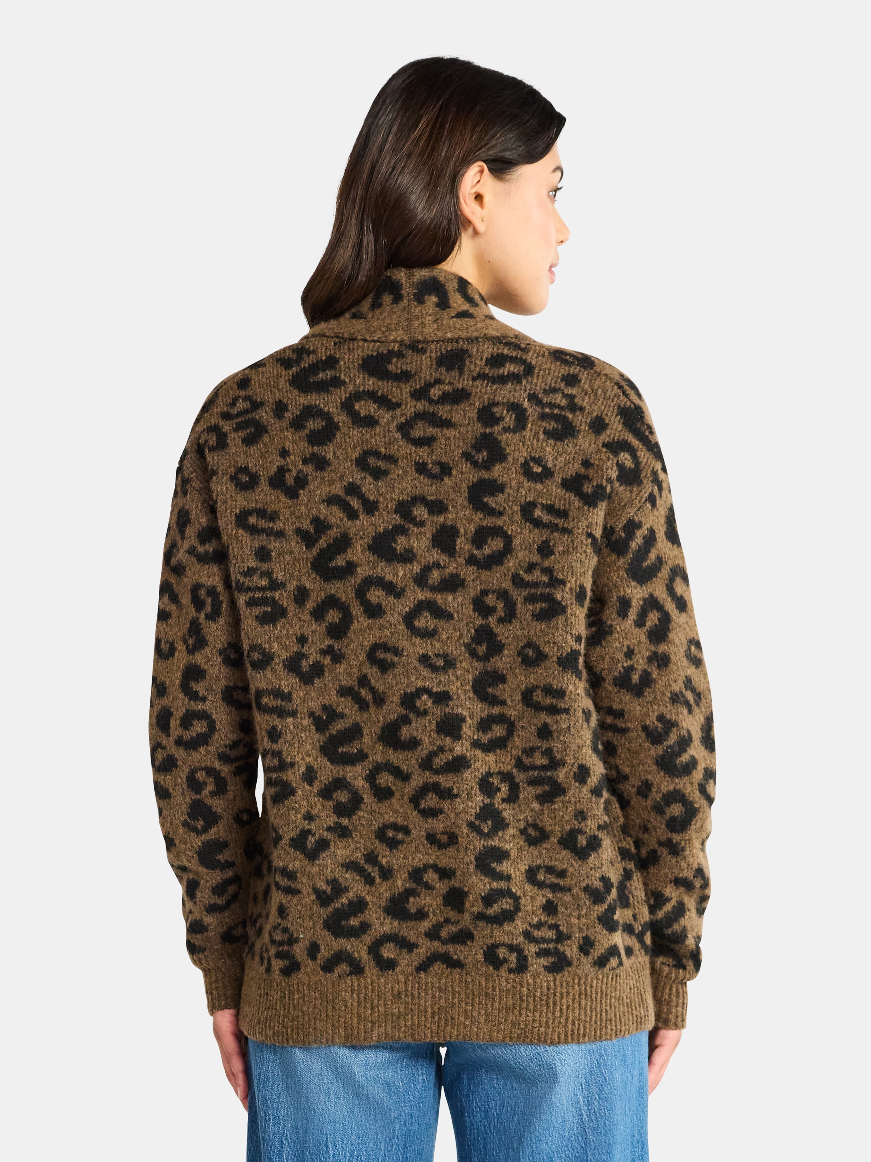 Time and Tru Women's Fuzzy Cardigan Sweater, Lightweight, Sizes XS-XXXL