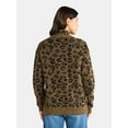 thumbnail image 3 of Time and Tru Women's Fuzzy Cardigan Sweater, Lightweight, Sizes XS-XXXL, 3 of 5