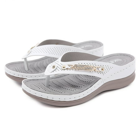 

Flip Flops Womens Summers Vintage Hollow Out Wedge Flip Flops Slippers Shoes