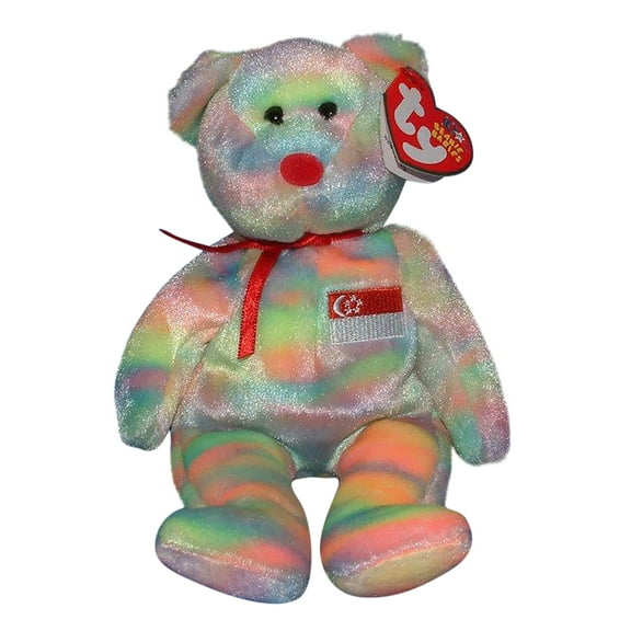 Ty Beanie Baby: Singabear the Bear - Singapore Exclusive | Stuffed Animal | MWMT