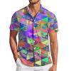 thumbnail image 1 of PMUYBHF Chemise à Manches Courtes Imprimée 3D Mode Sequins Mardi pour Hommes 9664 m, 1 of 5