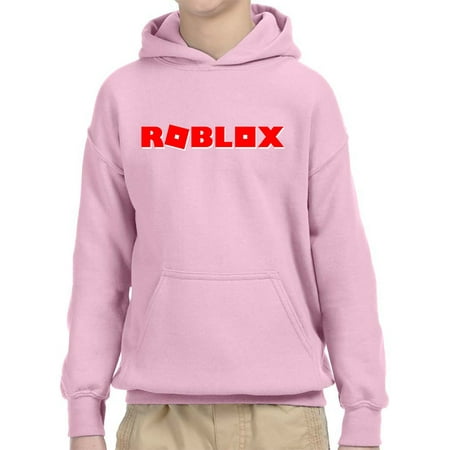 New Way 922 Youth Hoodie Roblox Logo Game Filled Unisex Pullover Sweatshirt Xl Light Pink - 