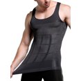 thumbnail image 1 of MAWCLOS Men's Muscle Shirt Tummy Control Tank Top Solid Color Summer Tops Breathable Workout Sleeveless Tee Gray XL, 1 of 2