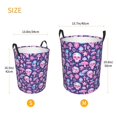thumbnail image 3 of Susaid mushroom rainbow color Skull Print Waterproof Oxford Cloth Storage Circular Laundry Hamper BasketCapacity for Home-Small, 3 of 6