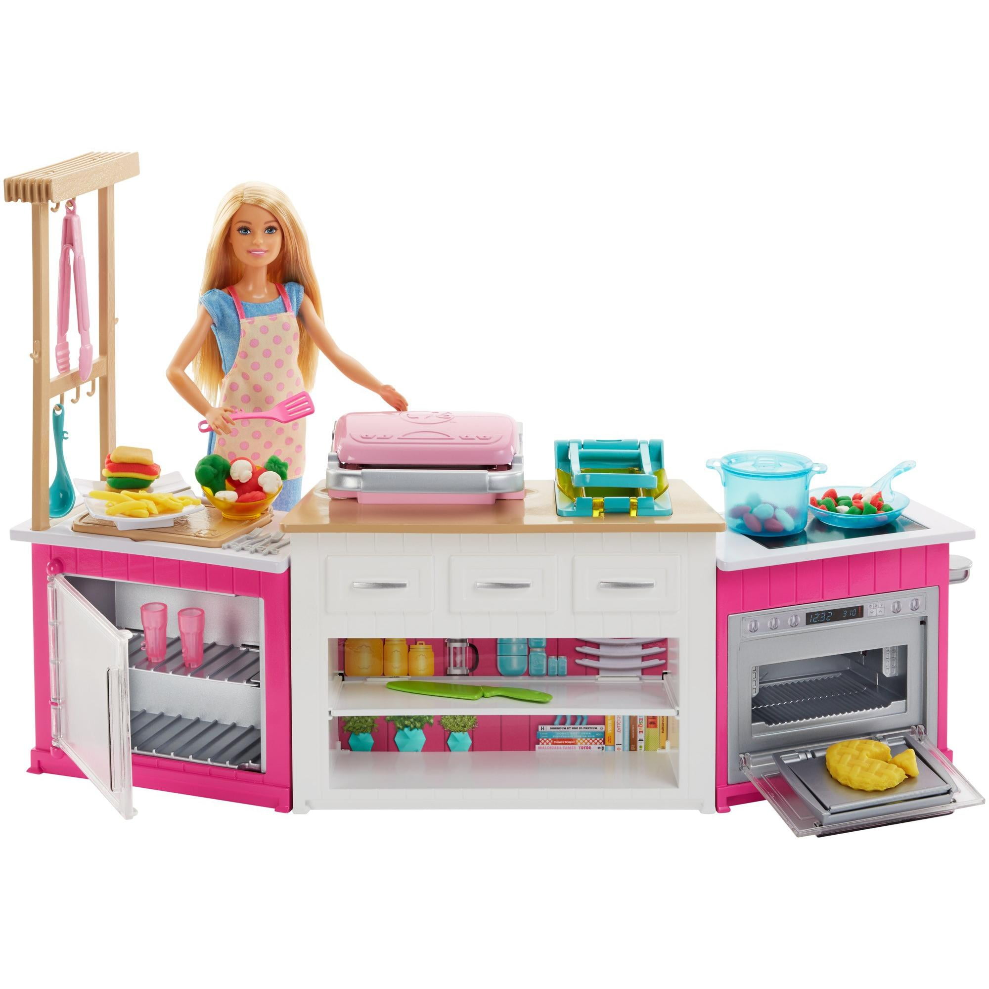 Игрушки для кукол купить. Набор с куклой Barbie супер кухня, frh73. Кухни Mattel Barbie. Frh73 Barbie Barbie супер кухня с куклой. Кухня Barbie, от Mattel супер кухня.