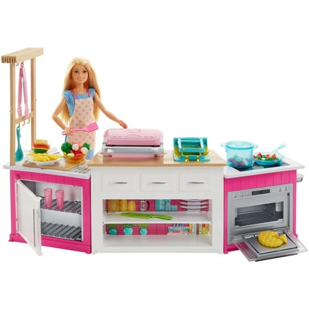 Barbie Ultimate Kitchen Cooking & Baking Playset with Chef (Best Barbie Doll Cake)