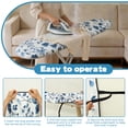 thumbnail image 5 of Ironing Board Cover and Pad, Standard Size 15x54, Scorch Resistant Thick Padding, Elastic Edge & 4 Fasteners, Blue Floral, 5 of 8