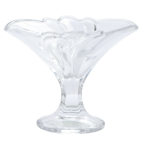 1pc Glass Ice Cream Cup Milk Tea Cup Milkshake Cold Drink Ice Cream Holder Bowl for Home Restaurant Hotel (250ml Transaparent)