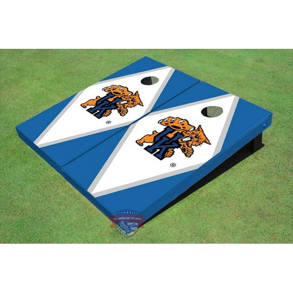 University Of Kentucky Wildcat White And Blue Matching Diamond Cornhole Boards