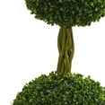 thumbnail image 2 of Nearly Natural 5' Double Boxwood Ball Topiary Artificial Tree in Slate Planter UV Resistant, 2 of 3