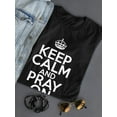 thumbnail image 3 of Pray On  Women Black T-Shirt, Female x-Large, 3 of 4