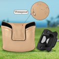 thumbnail image 6 of Haosy Light Warm Brown Golf Mallet Putter Cover Strong Magnetic Leather Golf Club Headcover Closure, 6 of 7