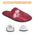 thumbnail image 3 of Fotbe Abstract Red Marble Pantuflas Peludas para Mujer con Estampado, Zapatillas de Peluche, Zapatos de Invierno para Casa, Uso Interior y Exterior-Medium, 3 of 8
