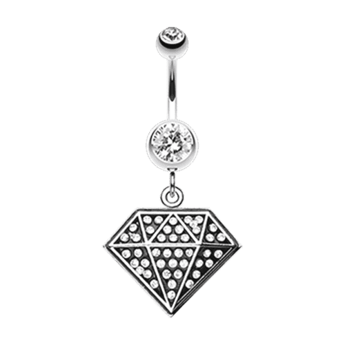 Urban Diamond Bling Belly Button Ring