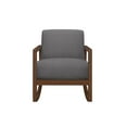 thumbnail image 2 of Modern Nursery Rocking Chair with Hardwood Frame,Soft Upholstery Rocker Accent Chair with Plush Cushion,Comfy Armchair for Living Room Bedroom,Gray, 2 of 5