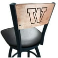 thumbnail image 2 of Holland Bar Stool  25 in. L038 - Black Wrinkle Washington Swivel Bar Stool with Laser Engraved Back, 2 of 2