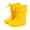 Yellow, variant on Tao Tao Kids Rain Boots Boys Girls Lightweight Boots Waterproof Easy-on Outdoor Playing Rain Boot Unisex-Child Yellow 25