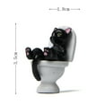 thumbnail image 5 of Dream Lifestyle Cat Toilet Miniature Figurines Fairy Garden Cats Sit on Toilet Cat Figurine Ornament Desktop Cats Statue Seated Bathroom Cat Sculpture Squatting Cute Decoration Micro Landscape, 5 of 8
