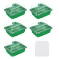 thumbnail image 1 of Unique Bargains Kit de Plateau de Semis 12 Cellules, avec Dômes d'Humidité Réglables et Base pour Plantation en Serre, Vert 12 Pack, 1 of 7