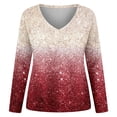 thumbnail image 6 of Kcolen Valentines Sweater Women Sequin Tops Fashion Casual Blouses Sparkly V Neck Shirts Holiday Party Long Sleeve Valentine Sweater Dressy Outfits, 6 of 6