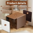 thumbnail image 3 of ZDDLOINP 4 Inch Bed Risers,Furniture Risers Heavy Duty Square,Width 3.1"-Height 2",Supports 6000 lbs - Protect Hardwood Floors from Scratches (4 Pack, Brown), 3 of 6
