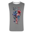 thumbnail image 5 of Camiseta sin mangas de cuello redondo para hombre, ropa de ocio, fitness, para el hogar, pijamas, camiseta con estampado de moda a color, blusa deportiva de poliéster para hombre, 5 of 5