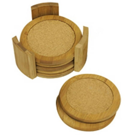 - Home Basics Coaster Set, 7-Piece Bamboo