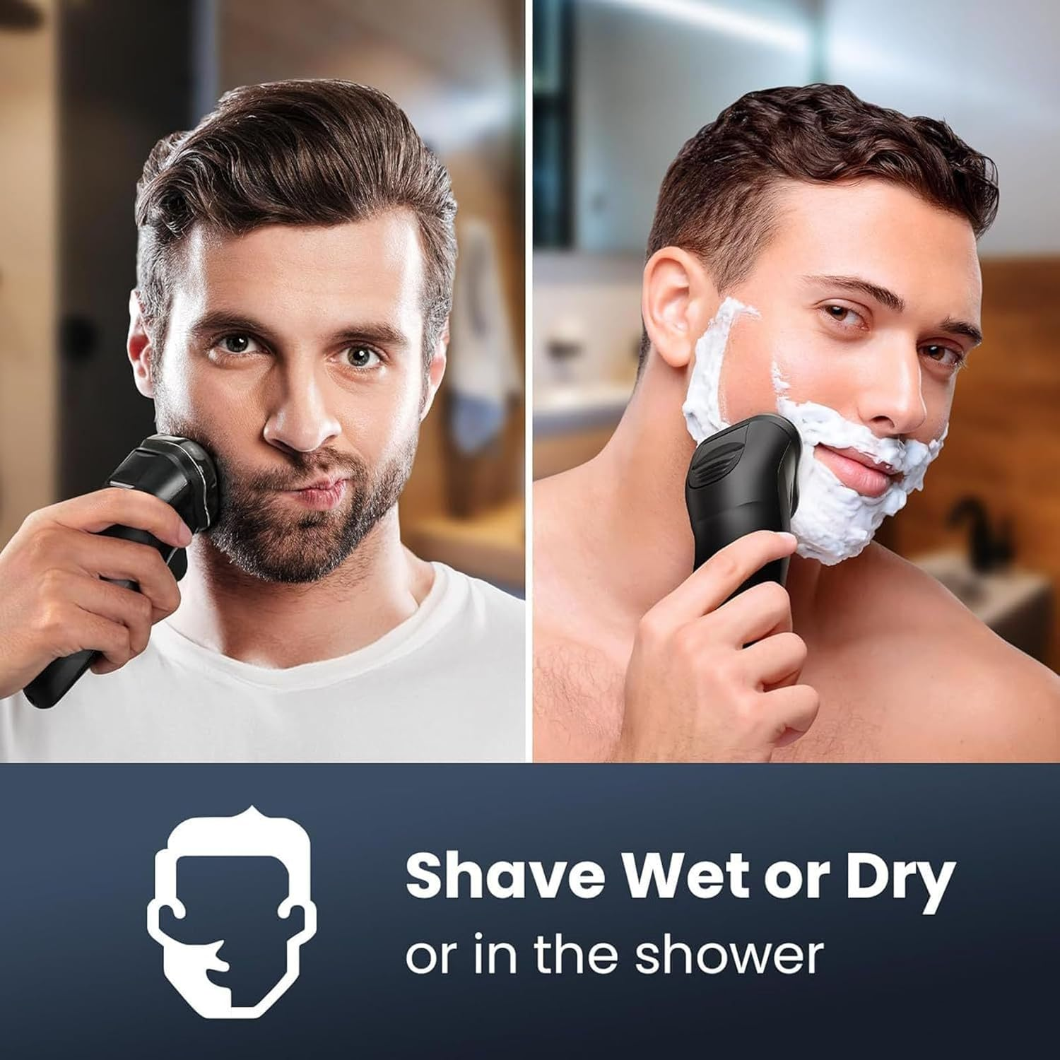 Obacre 3-In-1 Electric Shaver with Beard and Nose Trimmer photo 7