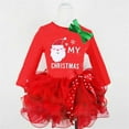 thumbnail image 2 of HIPYLO Christmas Dress Girls Size 6 Baby Girl Christmas 9-12 Months Teacher Dress Clothes for Girls 4-6 Toddler Girl Winter Clothes Happy New Year Baby Outfit Dance Outfits for Toddler Christmas, 2 of 8