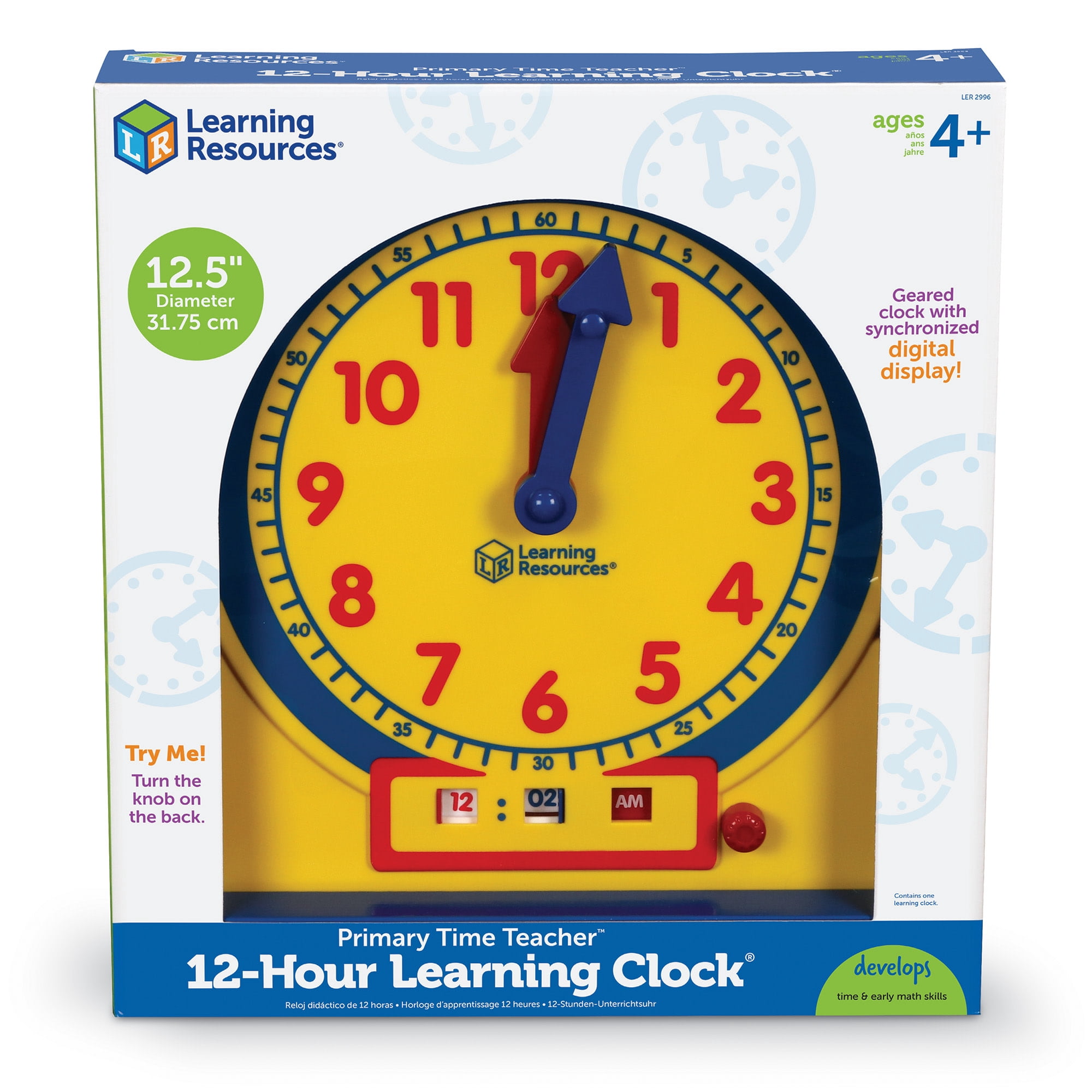 Teacher Clock Teaching Aid PATIKIL 4 Inch Teaching Clock - Learning ...