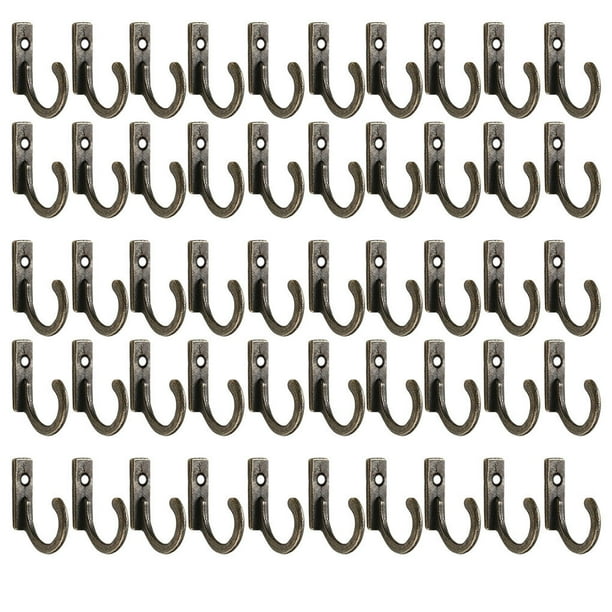 Vintage Wall Hooks Small Sturdy Multifunctional Rack Wide Application Heavy  Duty Keys Hangers Home Clothes Decorative Bronze 50 Pcs 