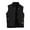 Black, variant on Vests for Men Men's Casual Solid Vest Coat Stand Collar Lined Sleeveless Outerwear with Zipper Fly and Pockets Size:L