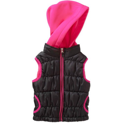 Pink Platinum Girls' Solid Puffer Vest