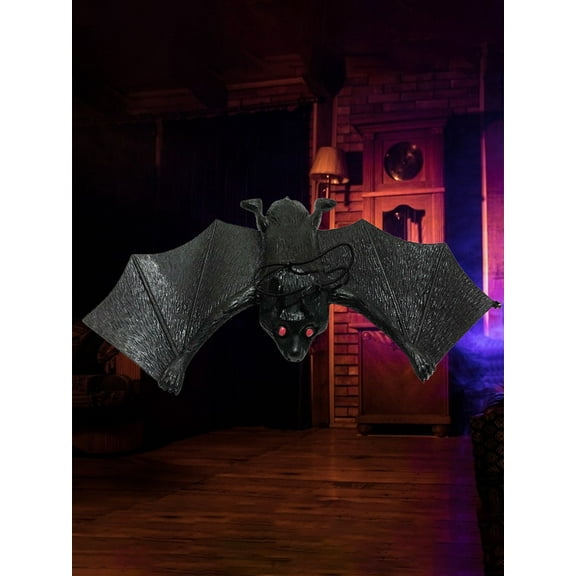 Simulation Bats Toy,TPR Rubber Hanging Bats Prop for Party Decor