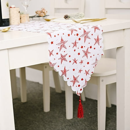 

2020 Christmas Table Decoration Flag Shaped Tablecloth Dinner Decoration