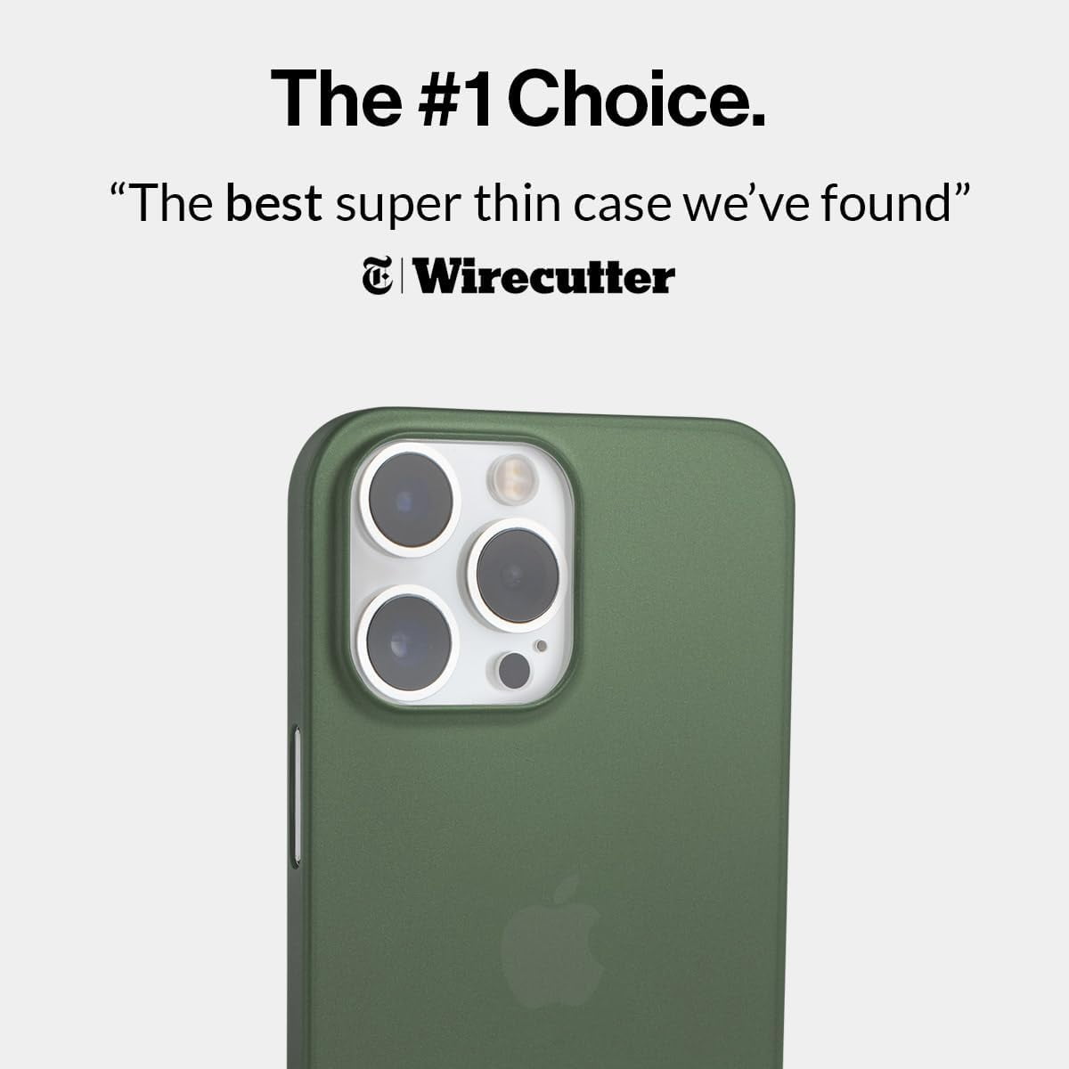 totallee Thin iPhone 15 Pro Case, Thinnest Cover Ultra Slim Minimal - for Apple iPhone 15 Pro (2023) (Green)