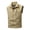 Khaki, variant on Mens Vest Lightweight Windproof Zip Up Vests Outerwear with Pockets Outdoor Work Photo Golf Sleeveless Jackets Dark Blue L