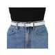 thumbnail image 4 of CINTURÓN DE CUERO DELGADO PARA MUJERES INSPIRADOR CHIC, CINTURONES DE CINTURA DELGADA CON AGUJEROS PARA JEANS Y VESTIDOS, ANCHO DE 0.7 PULGADAS, BLANCO, TAMAÑO ÚNICO, 4 of 4