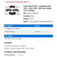 thumbnail image 2 of Front Brake Pad Set - Compatible with 1993 - 1994, 1998 - 2000 Isuzu Amigo 2.6L 4-Cylinder - Raybestos, 2 of 2