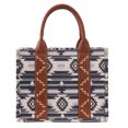 thumbnail image 6 of Wrangler Tote Bag for Women Western Shoulder Purses Boho Aztec Satchel Handbags, Angel Diamond Grey-Guitar Strap M, 6 of 7