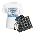 thumbnail image 4 of CafePress - Happy Hanukkah Women's Light Pajamas - Women's Short Sleeve Print T-Shirt and Pants Light Cotton Pajama Set, 4 of 7