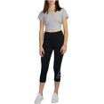 thumbnail image 2 of Reebok Pantalon Capri de Compression Athlétique pour Femmes Wanderlust, Noir, Très Petit, 2 of 5